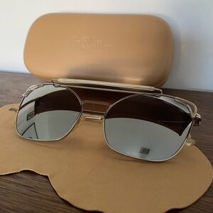 Grey Ant CHAT Mirrored Cat-Eye Aviator Silver Sunglasses